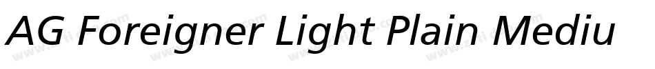 AG Foreigner Light Plain Medium字体转换